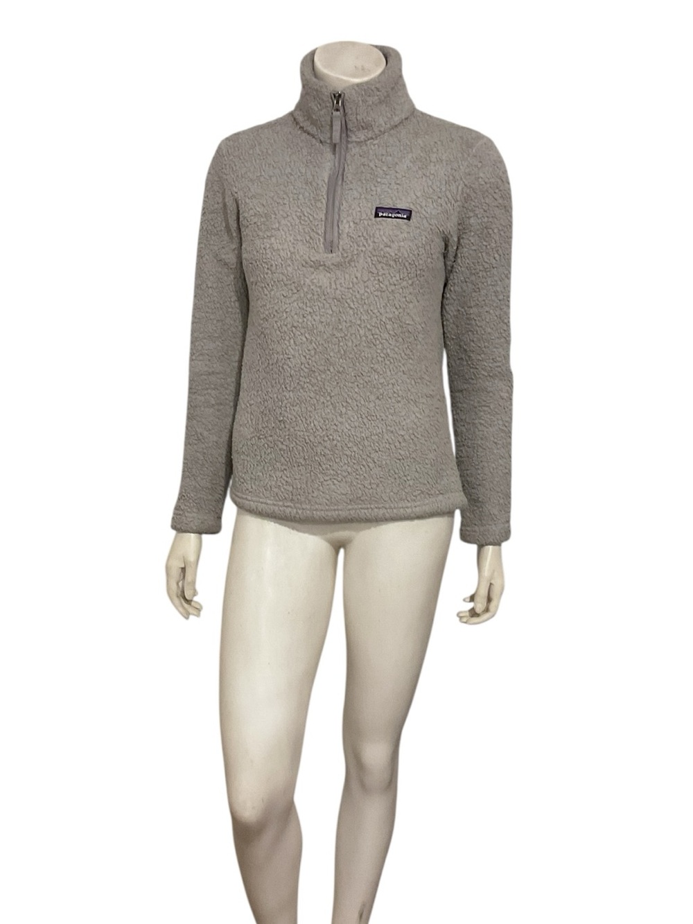 Patagonia Los Gatos Woman’s Grey Pullover Quarter Zip Sweater